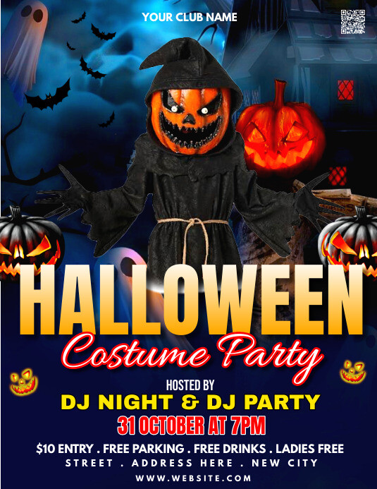 Halloween Costume Party Flyer Templates