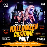 Halloween costume Party Flyer Instagram Post template