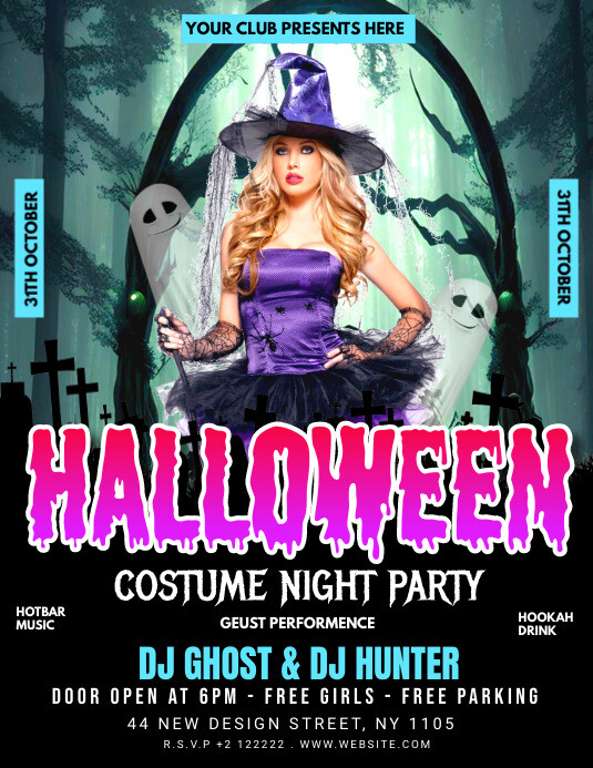 halloween costume party flyer Template | PosterMyWall
