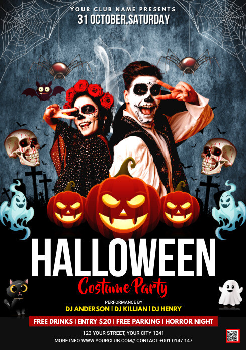Image 18 for Halloween Costume Party Flyer Templates