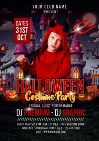 Halloween Costume Party Flyer Template A5