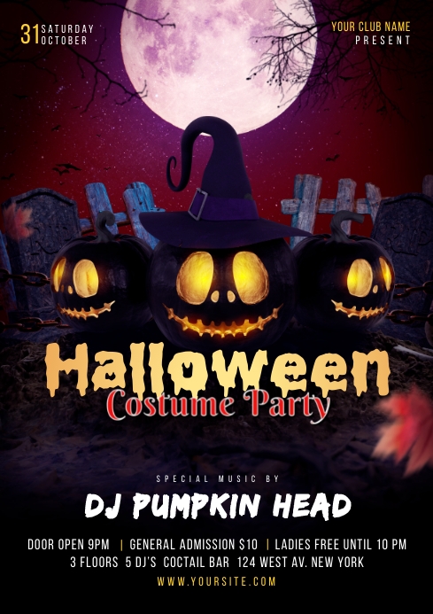 Image 10 for Halloween Costume Party Flyer Templates
