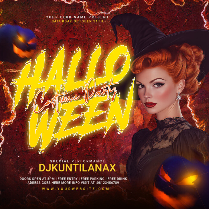 Plantilla de Halloween Costume Party Instagram Post Template | PosterMyWall