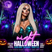 Ungu Halloween Costume Party Instagram Plasing Template