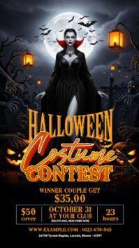 Hitam Halloween Costume Contest Instagram Story Template