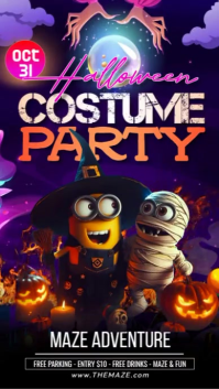 Halloween Costume Party Maze Adventure Instagram Story template