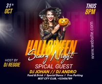 halloween costume party Rectangle moyen template