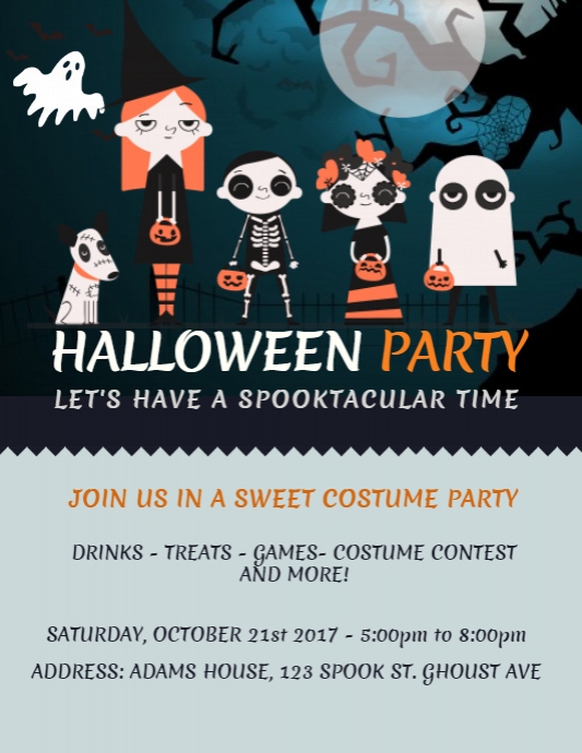 Halloween Costume Party Flyer Template Postermywall