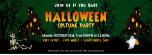 绿色 Halloween Costume Party Zdjęcie w tle na Facebooka Template