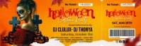 Halloween Costume Party Ticket Template Banner 2' × 6'
