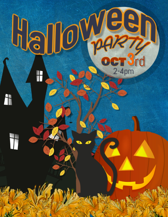 Sjabloon Halloween Kostuum Pompoen Partij Folder Postermywall