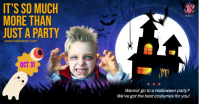 Halloween Costume Video Banner Facebook Shared Image template