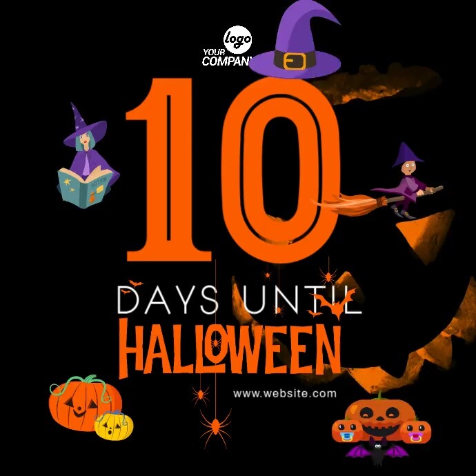 Halloween Countdown Design Instagram Post template
