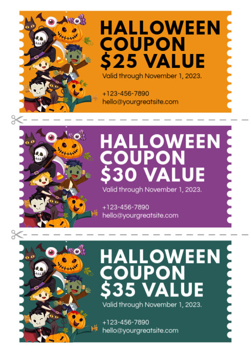 Halloween Coupon Template | PosterMyWall
