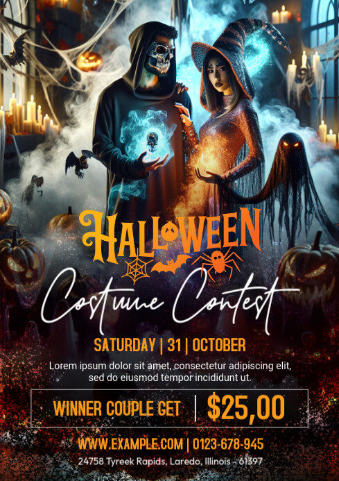 Halloween Coustume Contest Event Flyer Template | PosterMyWall