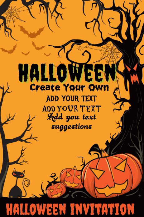 Halloween Create Your Own Template Postermywall