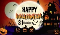 Halloween customisable videos Cartellino template