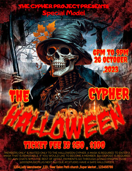 Halloween Cypher Pamflet (VSA Brief) template
