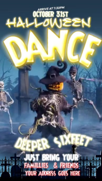 Blue Halloween Dance История на Instagram Template