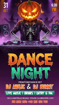 halloween dance night Instagram Story template