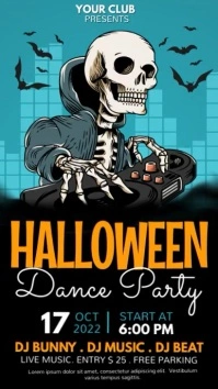 halloween dance night Instagram Story template