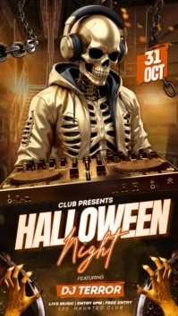halloween dance party Historia de Instagram template