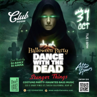 Groen Halloween Party Wpis na Instagrama Template