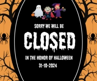 Halloween day Retângulo médio template