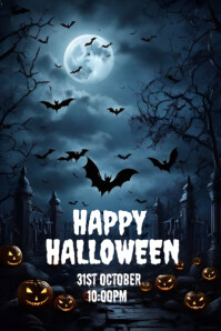 halloween day 海报 template
