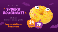 Purple Halloween Coffee and Doughnut Combo Digital na Display Template - Page 2