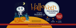 紫色 Halloween Decorating Contest Facebook-coverfoto Template