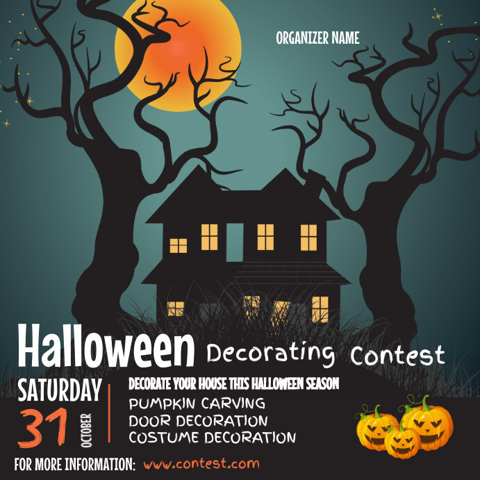 Halloween Decoration Contest Template | PosterMyWall