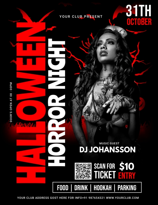 Halloween Flyer (US Letter) template