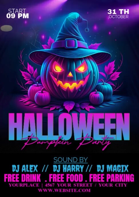 halloween A3 template
