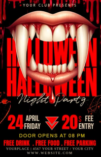 halloween Half Page Wide template