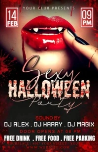 halloween Half Page Wide template