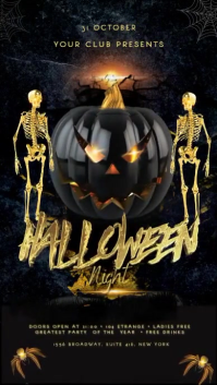 Hitam Halloween Party Digital Display Template