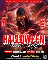 Rojo Halloween Terror Party Instagram Portrait Template