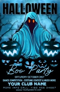 halloween Half Page Wide template
