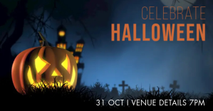 Czarny Halloween Celebration Facebook-gebeurtenisomslag Template