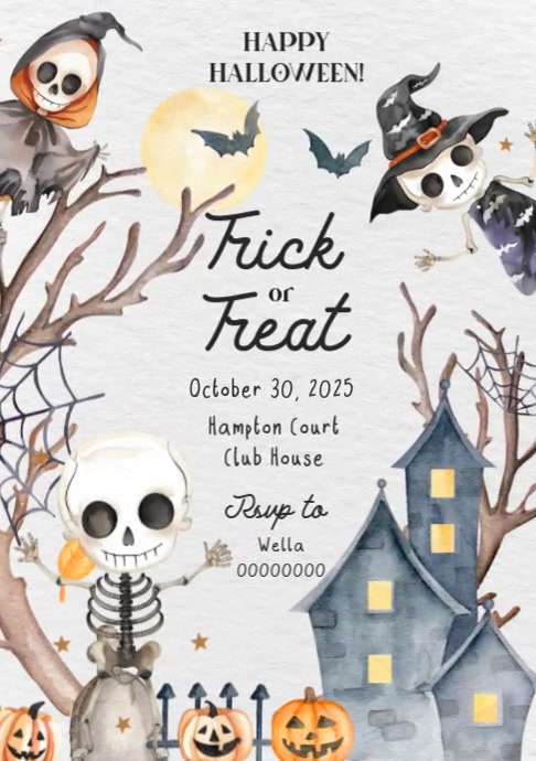 Halloween A4 template
