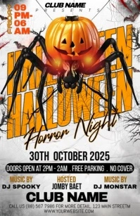 halloween Half Page Wide template