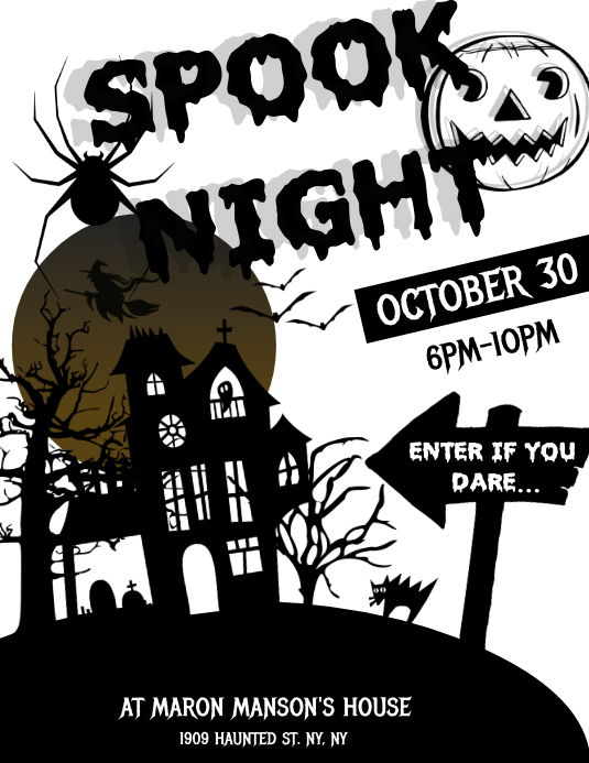 Halloween Folheto (US Letter) template