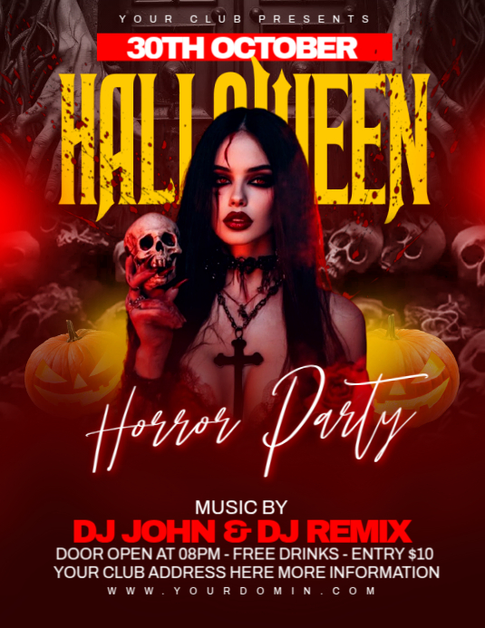 Halloween Flyer (US Letter) template