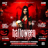 Rouge Halloween Party Message Instagram Template