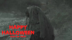 Green Halloween Ecrã digital Template