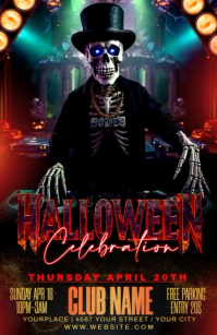 halloween Szeroki pół strony template