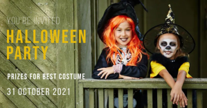 Yellow Halloween Party Couverture d'événement Facebook Template