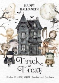 Halloween A4 template