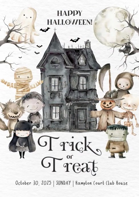 Halloween A4 template